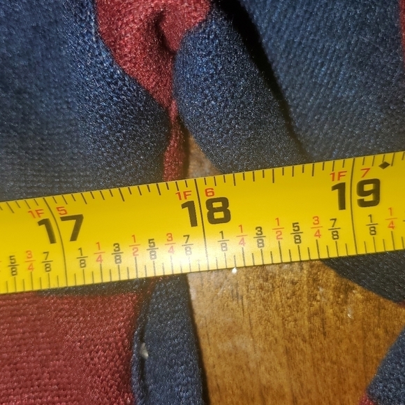 HOPELY Deep blue and red striped long sleeve top Small - Picture 7 of 8